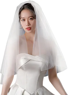 Produktbild von Weißer Brautschleier, doppellagig, einfarbig, Hochzeitsschleier, weiches Netzmaterial, Abschlussball-Cosplay-Schleier mit Kamm, Beige