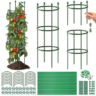 Image de Omgoods - Support réglable pour tomates, idéal pour les plantes grimpantes et le jardin
