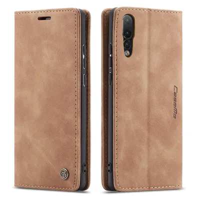 Obrázek produktu pro Huawei P20 Pro Pouzdro, RetroPolyuretanKožené Pouzdro, Kapsy na Karty, Magnetické Uzavírání, Pouzdro s Funkcí Stojánku pro Huawei P20 Pro Hnědý