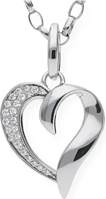 Produktbild von JuwelmaLux Anhänger Silber 925 Herz mit Zirkonia JL20-02-0302