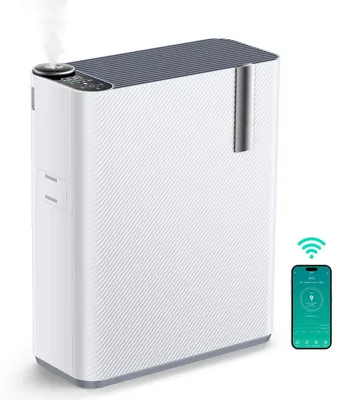 Image de 2 en 1 : Purificateur d'air et humidificateur. Compact, silencieux (jusqu'à 35 dB). Filtre à air