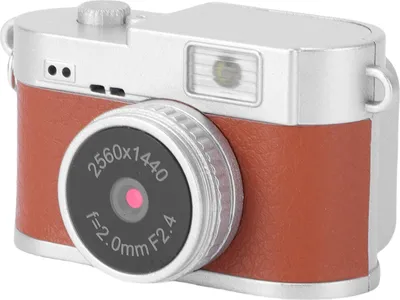 Produktbild von Vintage Digitalkamera 2K FHD Video 2MP Fotos Kompakte kleine Kamera mit 1,47 Zoll Farbbildschirm und LED Aufhelllicht für Fotografie Braun
