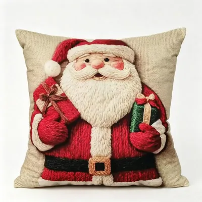 Produktbild von Kissenbezug, Dekokissenbezug, weihnachtlich, Weihnachten 42x42 cm 124-5 der Weihnachtsmann