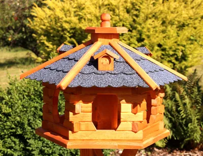 Image de XL Maison d'oiseaux bleu Type 5 en bois 58x38 cm NOUVEAU