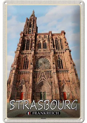 Produktbild von Blechschild Reise 20x30cm Strasbourg Frankreich Münster