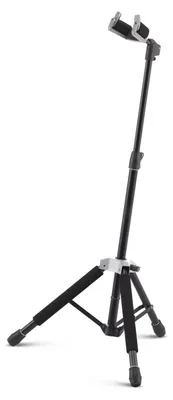 Produktbild von Gitarrenständer AGS-1000 - Dreibein-Stativ - Klappbar - Höhenverstellbar 73–113 cm - Mit Halsstütze - Halsbreite 40–55 mm - Grau