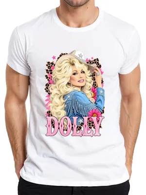 Produktbild von Dolly Parton Country Musik Legende Cowgirl Western Retro Sängerin Herren T-Shirt, Weiß, M