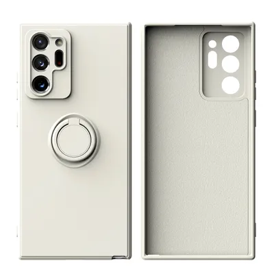 Immagine prodotto di Custodia Galaxy Note 20 Ultra, con supporto ad anello e stand, resistente ai graffi, morbida custodia in silicone per Samsung Galaxy Note 20 Ultra 5G Bianco