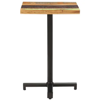 Image de vidaXL Table de bistrot carrée 50x50x75 cm Vieux bois massif