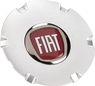 Produktbild von Original Fiat Nabendeckel Felgendeckel Silber Rot Logo Panda ab 2003 735459893