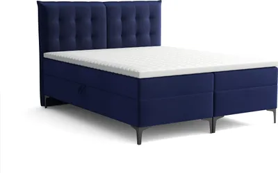 Produktbild von Emoebel24 Boxspringbett mit Topper und 2 Bettkasten, Polsterbett, Doppelbett 160x200 cm Enjoy Dunkelblau