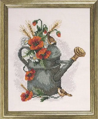 Zdjęcie produktu dla Zestaw do haftu krzyżykowego Permin "Dzbanek na wodę", wzór liczony, 33x38cm, 12-4514