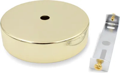 Produktbild von Metall Baldachin Standard mit Bajonett | Ø 100 mm | Höhe 25 mm | Gold