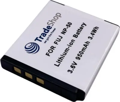 Produktbild von Trade-Shop Li-Ion Kamera-Akku 3,7V / 950mAh kompatibel mit Fujifilm FinePix F605EXR F660EXR F665EXR F750EXR F770EXR F775EXR F800EXR F820EXR F850EXR