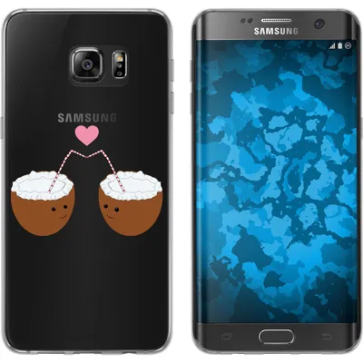 Produktbild von PhoneNatic Case kompatibel mit Samsung Galaxy S7 Edge Silikon-Hülle Sommer Coconuts M3