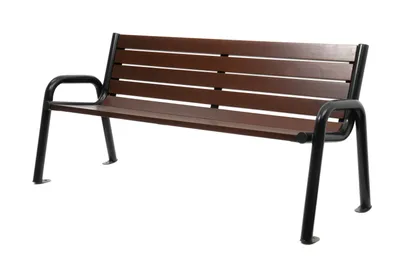 Obrázok produktu pre Parková lavička Záhradná lavička Konštrukcia oceľová lavička Masívne drevo borovica Odolné voči poveternostným vplyvom 02003 PALISANDER