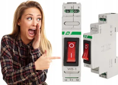 Produktbild von F&F | Zweipositionen-Schalter WB-1R - Rot - Mit Signallicht - 16A 250V - IP20 Schutzklasse