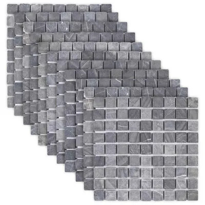 Zdjęcie produktu dla Płytki mozaikowe szare, 30 x 30 cm, imitujące marmur (vidaXL)