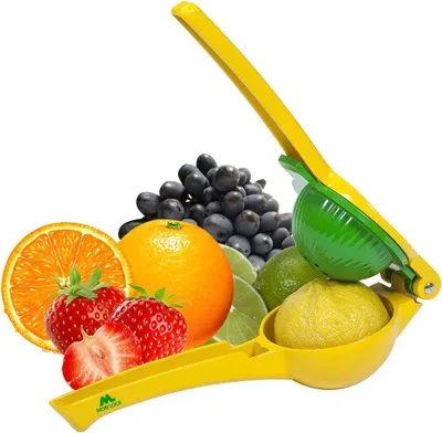 Productafbeelding van Citruspers - Roestvrij staal - Vaatwasserbestendig - Groen en Geel