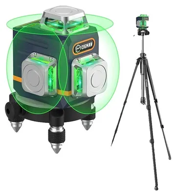 Produktbild von Laser-Niveau, 3x360° Sichtbarkeit, Fernbedienung, CIGMAN CM-701T