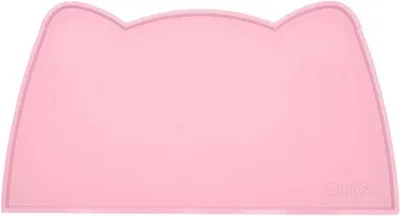 Productafbeelding van Ibenzoa® siliconen voermat voor honden en katten – antislip, verhoogde rand van 0,5 cm, 46x25 cm, zacht en flexibel, vaatwasmachinebestendig, waterdicht, zachtroze