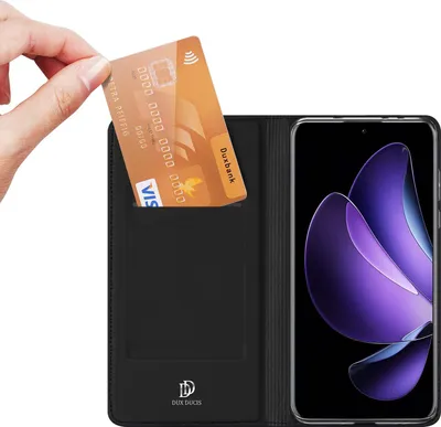 Produktbild von Handyhülle mit Klappe für OPPO Reno13 Pro, Dux Ducis Skin Pro, Schwarz