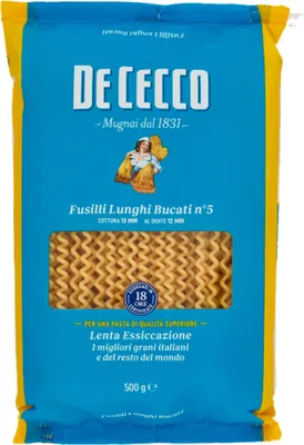 Zdjęcie produktu dla De Cecco Makaron Fusili Lunghi Bucati 500g