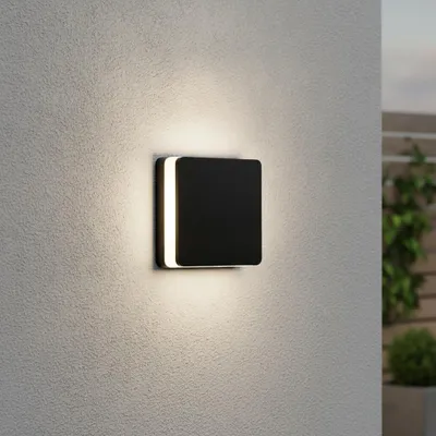 Productafbeelding van Vierkante wandlamp Oono antraciet, AI-gegenereerde afbeelding