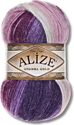 Zdjęcie produktu dla Alize 1x 100 g wełna Angora Gold Batik z gradientem kolorów, szydełkowanie, dzierganie (2630)