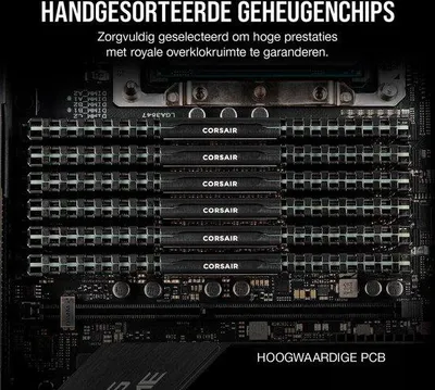 Obrázok produktu pre 16 GB DDR4 3200 MHz C16 XMP 2.0 pamäťová sada – vysokovýkonný stolný počítač – čierna