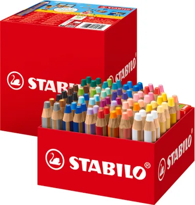 Immagine prodotto di STABILO 880/76-01 STABILO Penna multitalento in legno 3 in 1, 76er Schoolpack