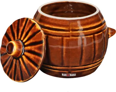 Produktbild von KOTARBAU® Gärtopf Steinguttopf Sauerkrauttopf Gurkentopf mit Deckel 1 L