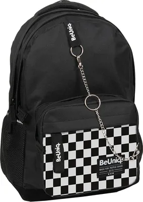 Produktbild von Paso Beuniq Jugend rucksack SCHACHBRETT- Farbe: Schwarz-white, GITTER