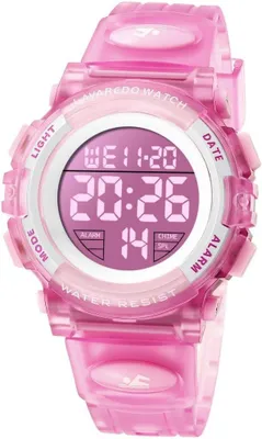 Produktbild von Armbanduhr Digital Uhren für Kinder  50M Wasserdicht Sports Outdoor Digitaluhr Kinder Silikon Wecker/Stoppuhr/LED-Licht/Stoßfest/Datum,Elektronische