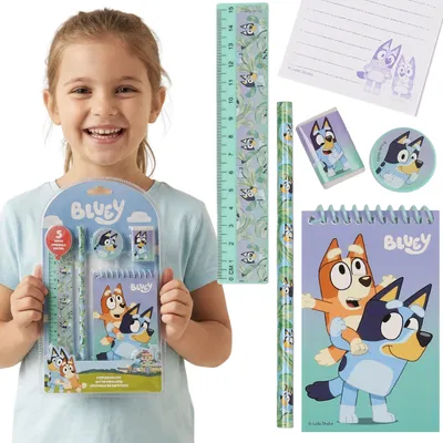 Produktbild von Bluey Schulset für Kinder, Schulzubehör, Schulausstattung – 5-teilig