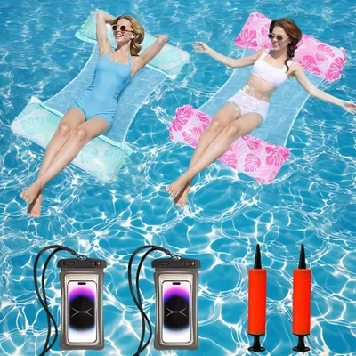 Produktbild von Wasserhängematte, 4-in-1, 2 Stück, für Schwimmbad und Strand