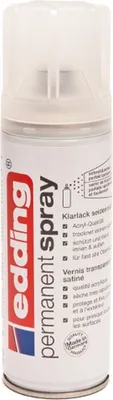 Produktbild von Klarlackspray edding 5200 permanent seidenmatt Packung mit 6 Stück