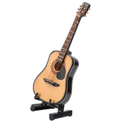 Obrázek produktu pro Miniaturholz Gitarrenmodell Display Mini Ornamente Craft Home Decor (10 cm)
