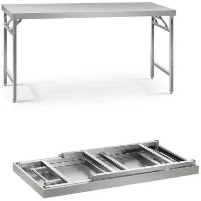 Zdjęcie produktu dla Stół Ze Stali Nierdzewnej Cateringowy Składany 180 X 60 Cm