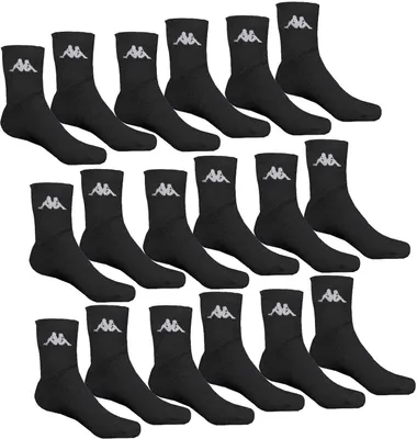 Produktbild von 9 Paar Socken Kappa Farbe Schwarz Größe 39 - 42 Tennissocken Strümpfe Arbeitssocken Herrensocken Socke
