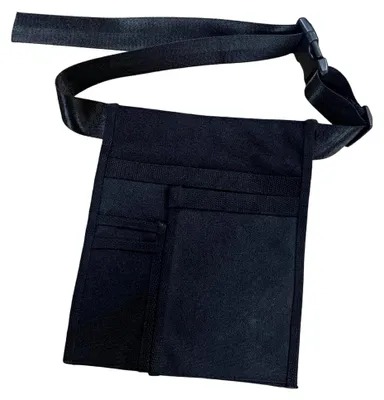 Produktbild von Verstellbare Gürtelschürze mit Organizer-Taschen aus strapazierfähigem Oxfordmaterial für Handwerker und Gärtner, Schwarz