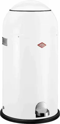 Zdjęcie produktu dla Wesco Liftmaster kosz na śmieci z klapą, kosz na śmieci, kosz pedałowy, kosz pedałowy, blacha stalowa, biały, 33 L, 186642-01