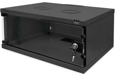 Imagen del producto de DIGITUS DN-38011: Carcasa mural de 19", ideal para entornos SOHO, con dimensiones (ancho) 540 mm x (profundidad) 400 mm, y una altura de 4U