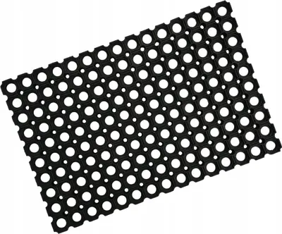 Obrázek produktu pro Venkovní rohožka Compos, perforovaná, 40x80 cm, gumová, černá