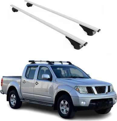 Image de Barres de toit Transversales pour Nissan Navara 2005-2014 Fer Argent