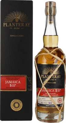Image de Planteray Rum JAMAICA 5 Years Old Curacao Cask Finish 46,9% Vol. 0,7l en boîte cadeau