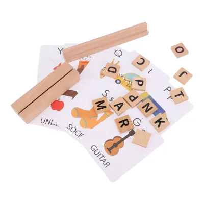 Zdjęcie produktu dla Hölzerne Alphabet Bauklötze,Holz Alphabet Bauklötze,Hölzerne Wörter Bauklötze,Hölzerne Wörter Blöcke,Hölzerne Block Alphabet Wort,Rechtschreibung Hölzerne Wörter Blöcke