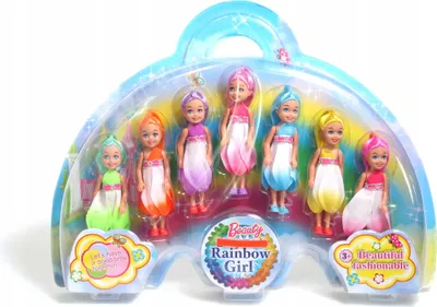 Zdjęcie produktu dla LALKA WRÓŻKA mini laleczka 14cm ZESTAW 7 SZTUK