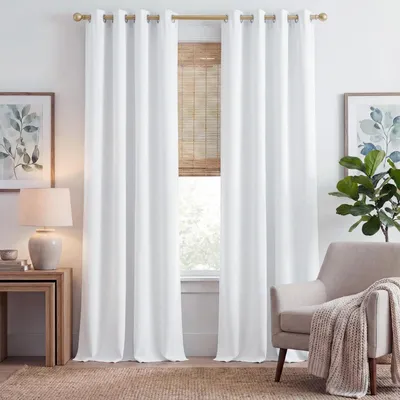 Immagine prodotto di Tende termiche con passanti, protezione dal freddo, dimensioni 245 x 140 cm, confezione da 2, colore bianco