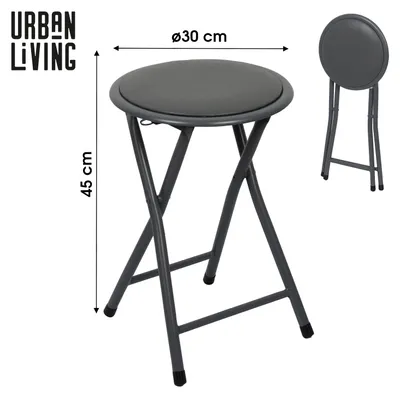 Produktbild von Urban Living Klapphocker Hocker Klappstuhl 224738 Dunkelgrau